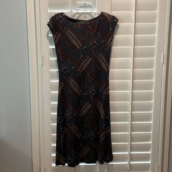 Ralph Lauren Tea Length Dress - Sz S - Picture 1 of 4